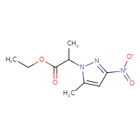 Chemical structure of ethyl 2-(5-methyl-3-nitro-1H-pyrazol-1-yl)propanoate - CSSB00012351969