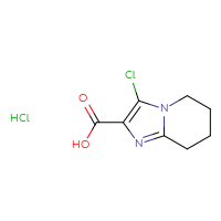 Chemical structure of 3-chloro-5H,6H,7H,8H-imidazo[1,2-a]pyridine-2-carboxylic acid hydrochloride - CSSB00025784546