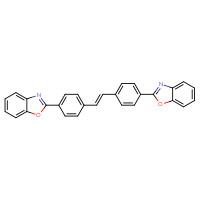 Chemical structure of 2-{4-[(1E)-2-[4-(1,3-benzoxazol-2-yl)phenyl]ethenyl]phenyl}-1,3-benzoxazole - CSSB00016990398