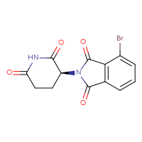 Chemical structure of 4-bromo-2-[(3S)-2,6-dioxopiperidin-3-yl]-2,3-dihydro-1H-isoindole-1,3-dione - CSSB06741698442