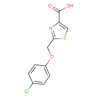 Chemical structure of 2-[(4-chlorophenoxy)methyl]-1,3-thiazole-4-carboxylic acid - CSSB00000736153