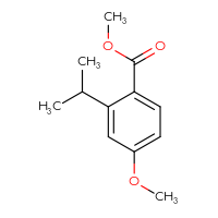 Chemical structure of methyl 4-methoxy-2-(propan-2-yl)benzoate - CSSB00134735706