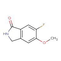Chemical structure of 6-fluoro-5-methoxy-2,3-dihydro-1H-isoindol-1-one - CSSB00010764751