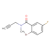 Chemical structure of 2-bromo-5-fluoro-N-methyl-N-(prop-2-yn-1-yl)benzamide - CSSB00013048400