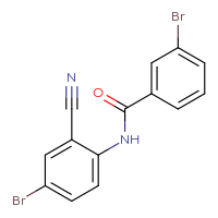Chemical structure of 3-bromo-N-(4-bromo-2-cyanophenyl)benzamide - CSSB00001668725