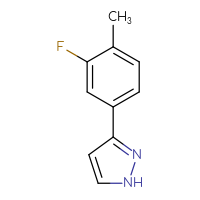 Chemical structure of 3-(3-fluoro-4-methylphenyl)-1H-pyrazole - CSSB00012714659
