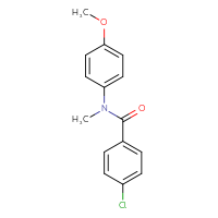 Chemical structure of 4-chloro-N-(4-methoxyphenyl)-N-methylbenzamide - CSSB00047554758