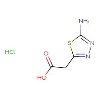 Chemical structure of 2-(5-amino-1,3,4-thiadiazol-2-yl)acetic acid hydrochloride - CSSB00025785964