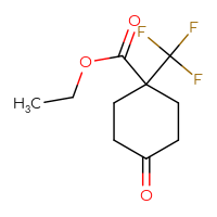 Chemical structure of ethyl 4-oxo-1-(trifluoromethyl)cyclohexane-1-carboxylate - CSSB06656677847