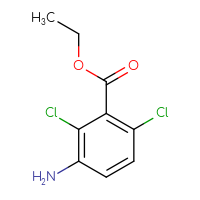 Chemical structure of ethyl 3-amino-2,6-dichlorobenzoate - CSSB00011794205