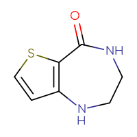 Chemical structure of 1H,2H,3H,4H,5H-thieno[3,2-e][1,4]diazepin-5-one - CSSB00000063615