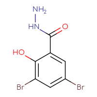 Chemical structure of 3,5-dibromo-2-hydroxybenzohydrazide - CSSB00009812500