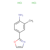 Chemical structure of 2-methyl-4-(1,3-oxazol-2-yl)aniline dihydrochloride - CSSB00020588682