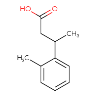 Chemical structure of 3-(2-methylphenyl)butanoic acid - CSSB00000756723