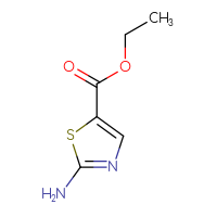 Chemical structure of ethyl 2-amino-1,3-thiazole-5-carboxylate - CSSB00000743782