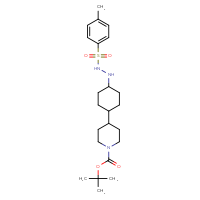 Chemical structure of tert-butyl 4-{4-[(4-methylphenyl)hydrazinesulfonyl]cyclohexyl}piperidine-1-carboxylate - CSSB21224771428