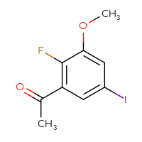 Chemical structure of 1-(2-fluoro-5-iodo-3-methoxyphenyl)ethan-1-one - CSSB00020901186