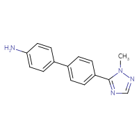 Chemical structure of 4'-(1-methyl-1H-1,2,4-triazol-5-yl)-[1,1'-biphenyl]-4-amine - CSSB06594006949