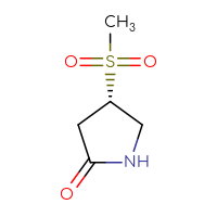 Chemical structure of (4S)-4-methanesulfonylpyrrolidin-2-one - CSSB00015551301