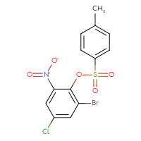 Chemical structure of 2-bromo-4-chloro-6-nitrophenyl 4-methylbenzene-1-sulfonate - CSSB00153818626