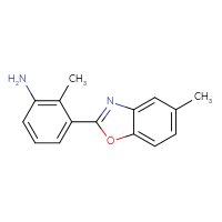 Chemical structure of 2-methyl-3-(5-methyl-1,3-benzoxazol-2-yl)aniline - CSSB00000490026