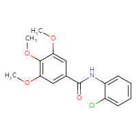 Chemical structure of N-(2-chlorophenyl)-3,4,5-trimethoxybenzamide - CSSB00046221114