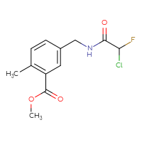 Chemical structure of methyl 5-[(2-chloro-2-fluoroacetamido)methyl]-2-methylbenzoate - CSSB21332170340