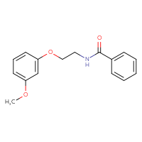 Chemical structure of N-[2-(3-methoxyphenoxy)ethyl]benzamide - CSSB00029156105