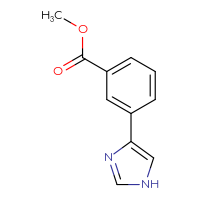 Chemical structure of methyl 3-(1H-imidazol-4-yl)benzoate - CSSB00029655771