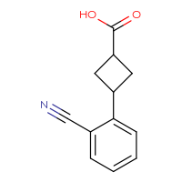 Chemical structure of 3-(2-cyanophenyl)cyclobutane-1-carboxylic acid - CSSB00138119403