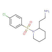 Chemical structure of 2-[1-(4-chlorobenzenesulfonyl)piperidin-2-yl]ethan-1-amine - CSSB00056418124