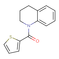 Chemical structure of 1-(thiophene-2-carbonyl)-1,2,3,4-tetrahydroquinoline - CSSB00046110158