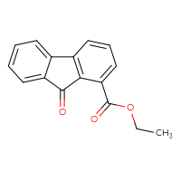 Chemical structure of ethyl 9-oxo-9H-fluorene-1-carboxylate - CSSB00150706551