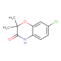 Chemical structure of 7-chloro-2,2-dimethyl-3,4-dihydro-2H-1,4-benzoxazin-3-one - CSSB00010134194
