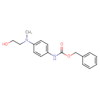 Chemical structure of benzyl N-{4-[(2-hydroxyethyl)(methyl)amino]phenyl}carbamate - CSSB03496563587