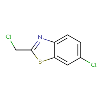Chemical structure of 6-chloro-2-(chloromethyl)-1,3-benzothiazole - CSSB00012360198