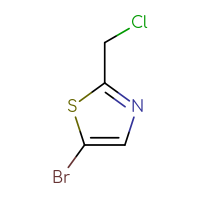 Chemical structure of 5-bromo-2-(chloromethyl)-1,3-thiazole - CSSB00000722122