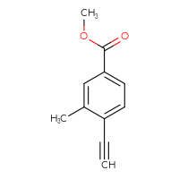 Chemical structure of methyl 4-ethynyl-3-methylbenzoate - CSSB00010999634