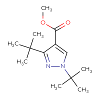 Chemical structure of methyl 1,3-di-tert-butyl-1H-pyrazole-4-carboxylate - CSSB01128109764