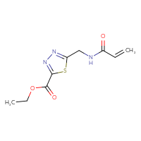 Chemical structure of ethyl 5-[(prop-2-enamido)methyl]-1,3,4-thiadiazole-2-carboxylate - CSSB02485851407