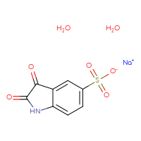 Chemical structure of sodium 2,3-dioxo-2,3-dihydro-1H-indole-5-sulfonate dihydrate - CSSB00015220664