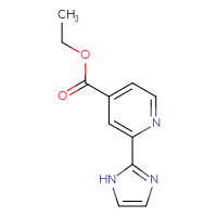 Chemical structure of ethyl 2-(1H-imidazol-2-yl)pyridine-4-carboxylate - CSSB06442633200