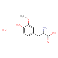 Chemical structure of 2-amino-3-(4-hydroxy-3-methoxyphenyl)propanoic acid hydrate - CSSB00159429922