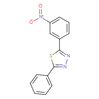 Chemical structure of 2-(3-nitrophenyl)-5-phenyl-1,3,4-thiadiazole - CSSB06835693033