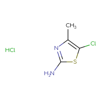 Chemical structure of 5-chloro-4-methyl-1,3-thiazol-2-amine hydrochloride - CSSB00015346554