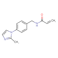 Chemical structure of N-{[4-(2-methyl-1H-imidazol-1-yl)phenyl]methyl}prop-2-enamide - CSSB00138534263