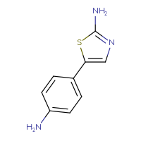 Chemical structure of 5-(4-aminophenyl)-1,3-thiazol-2-amine - CSSB00009866992