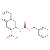 Chemical structure of 3-{[(benzyloxy)carbonyl]amino}naphthalene-2-carboxylic acid - CSSB00000236098