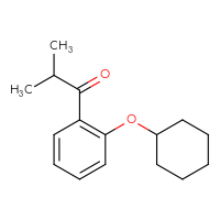 Chemical structure of 1-[2-(cyclohexyloxy)phenyl]-2-methylpropan-1-one - CSSB20878373621