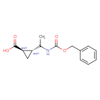 Chemical structure of rac-(1R,2R)-2-(1-{[(benzyloxy)carbonyl]amino}ethyl)cyclopropane-1-carboxylic acid - CSSB02125633485